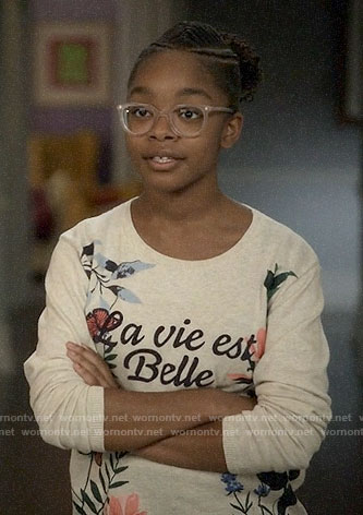 Diane's La Vie Est Belle sweater on Black-ish