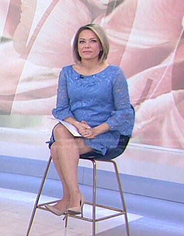 Dylan's blue bell sleeve lace dress on Today