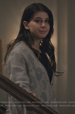 Ali's gray leopard cardigan on Madam Secretary