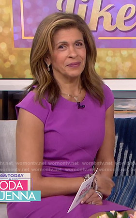 Hoda's purple cutout dress on Today