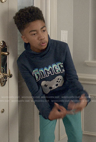 Jack's Gamer graphic sweatshirt on Black-ish