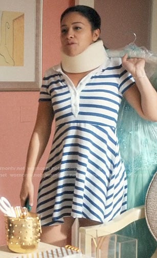 Jane's striped polo dress on Jane the Virgin