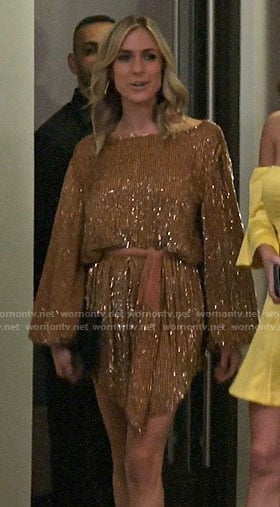 Kristin's gold long sleeved dress on Very Cavallari