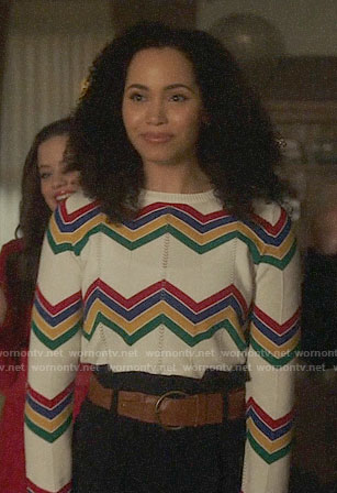Macy's chevron striped sweater on Charmed