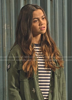 Nick's star print army jacket on No Good Nick