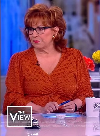Joy's orange wrap top on The View