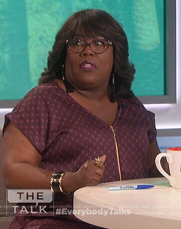 Sheryl's purple printed top on The Talk