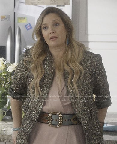 Sheila's sequin jacket on Santa Clarita Diet