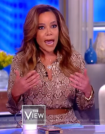 Sunny's snake skin print dress on The View