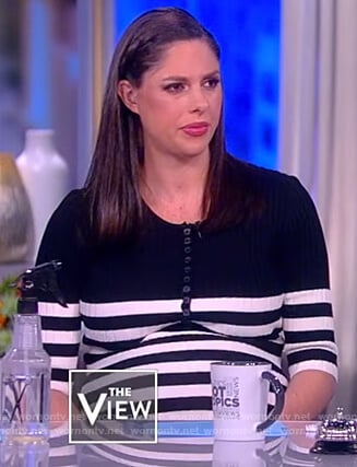 Abby's striped midi dress on The View
