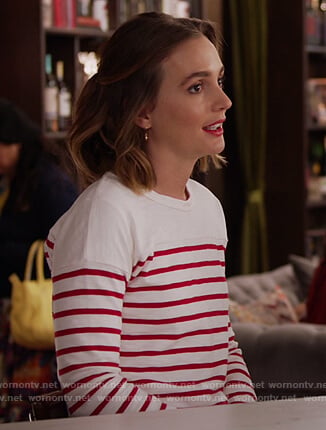 Angie's striped long sleeve tee on Single Parents