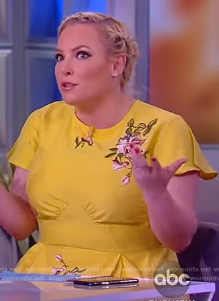 Meghan's yellow floral midi dress on The View