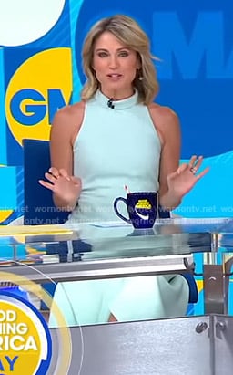Amy's mint green sleeveless dress on Good Morning America