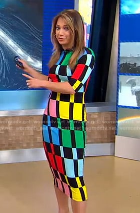 Ginger's colorblock dress on Good Morning America
