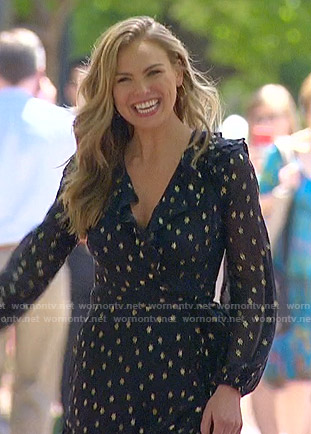 Hannah's metallic star print dress  on The Bachelorette