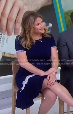 Jenna's navy lace inset dress on Today