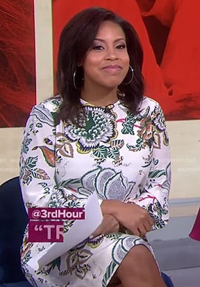 Sheinelle's white floral dress on Today