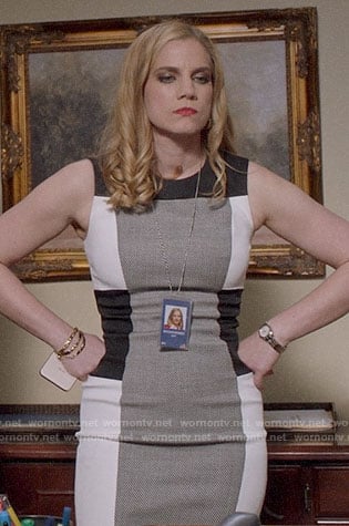 Amy's colorblock dress on Veep