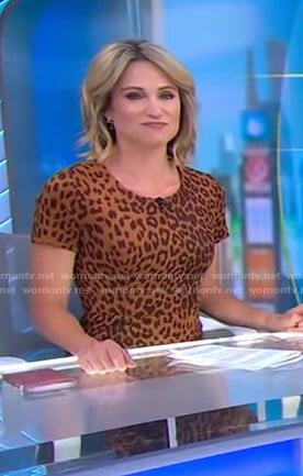Amy's leopard print dress on Good Morning America