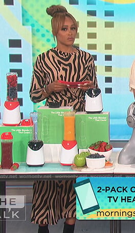 Eve's tiger stripe dress on The Talk