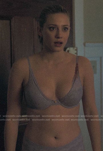 Betty's lilac floral bra on Riverdale