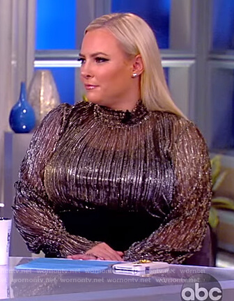 Meghan's black metallic top on The View