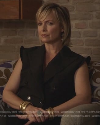 Jacqueline's double breasted vest on The Bold Type