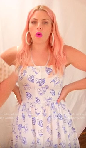 Busy's fish print dress on Busy Tonight