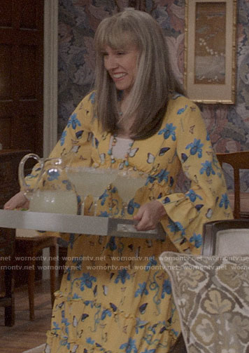 Catherine's yellow floral dress on Veep