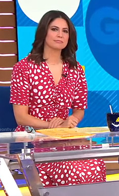 Cecilia's pink dotted dress on Good Morning America