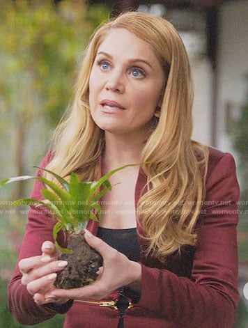 Charity's red zip-waist coat on Charmed
