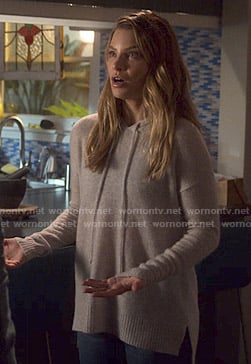 Chloe's grey hooded sweater on Lucifer