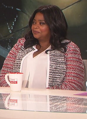 Octavia Spencer's tweed jacket on The Talk