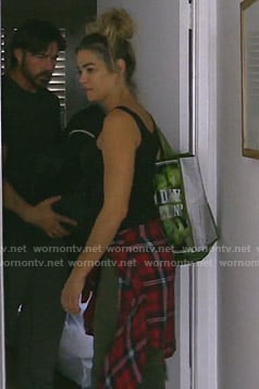 Denise's red plaid shirt on The Real Housewives of Beverly Hills