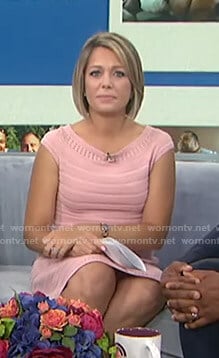 Dylan's pink striped knit dress on Today