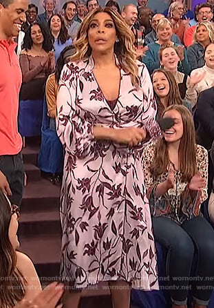 Wendy's floral wrap dress on The Wendy Williams Show