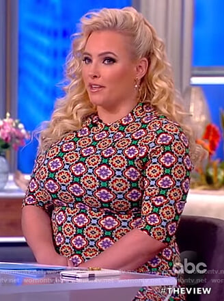 Meghan's geometric print dress on The View