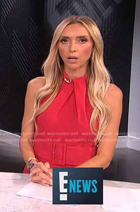 Giuliana's pink belted jumpsuit on E! News