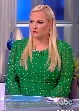 Meghan's green polka dot dress on The View