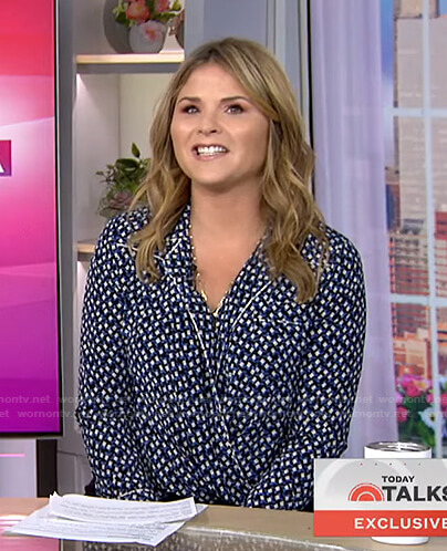 Jenna's blue printed top on Today