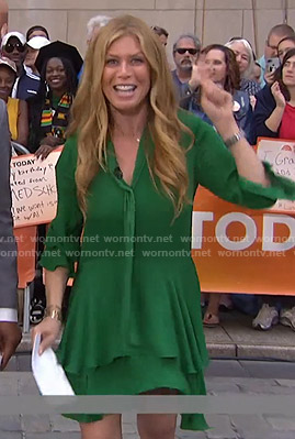 Jill's green tie-neck dress on Today
