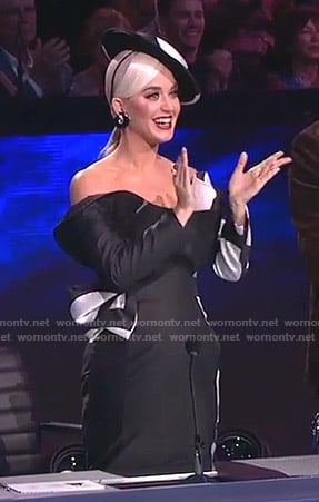 Katy's black polka dot gown on American Idol