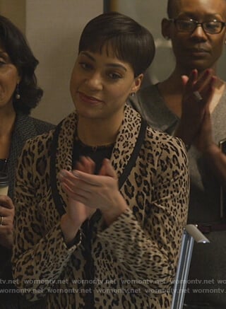 Lucca's leopard print blazer on The Good Fight