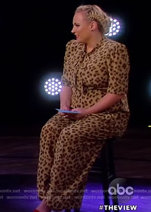 Meghan's leopard print jumpsuit on The View