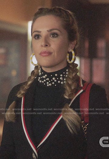Lucy's black pearl neck sweater on Charmed