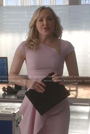 Marissa's pink dress with cutaway neckline on Bull