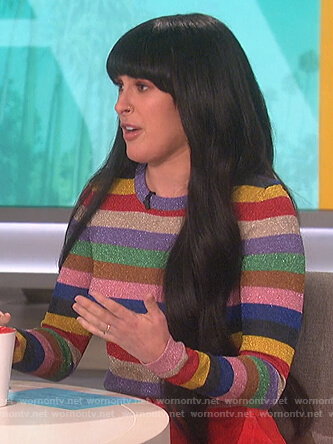 Rumer Willis's striped sweater on The Talk