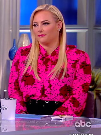 Meghan's pink floral blouse on The View