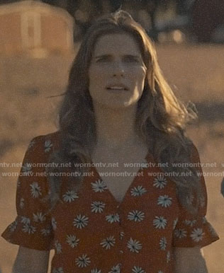 Rio's daisy print top on Bless This Mess