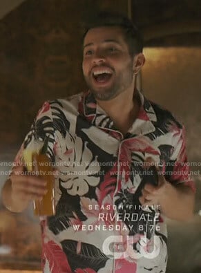 Sam's tropical Hawaiian shirt on Dynasty